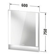 Duravit Lichtspiegel Qatego 60x75x6,5cm, 23 W, Graphit matt-3