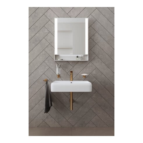 Duravit Lichtspiegel Qatego 60x75x6,5cm, 23 W, weiß matt