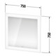Duravit Lichtspiegel White Tulip 75x75x5cm, 38 W, App Version, LED, weiß