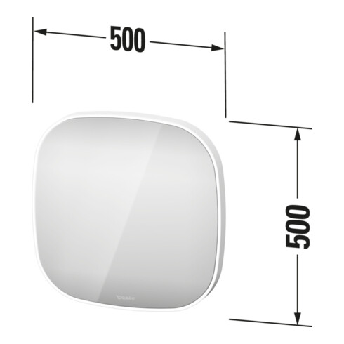 Duravit Lichtspiegel Zencha 50x50x5cm, 22 W, m Spiegel-Hz., LED, we.