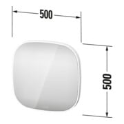 Duravit Lichtspiegel Zencha 50x50x5cm, 22 W, m Spiegel-Hz., LED, we.-4