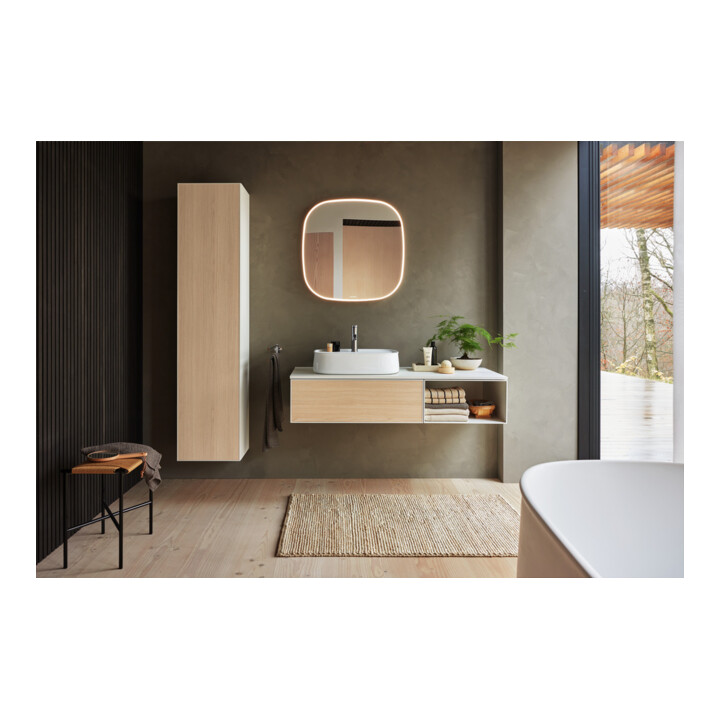 Duravit Lichtspiegel Zencha 50x50x5cm, 22 W, m Spiegel-Hz., LED, we.