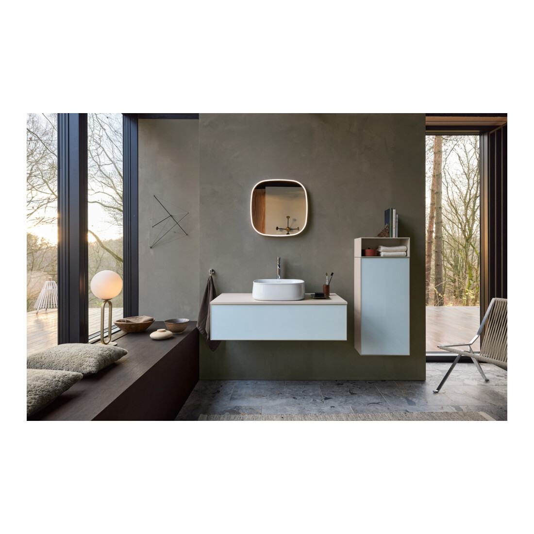 Duravit Lichtspiegel Zencha 50x50x5cm, 22 W, m Spiegel-Hz., LED, we.