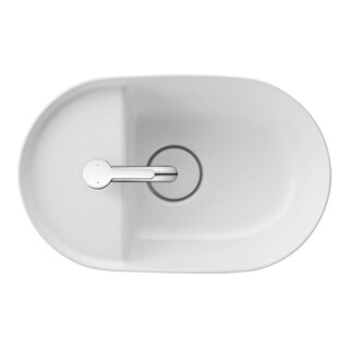 Duravit Luv Lavabo à poser 42x27 cm, blanc, avec trop-plein, sans trou robinet, avec trop-plein lavabo