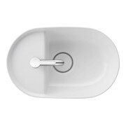 Duravit Luv Lavabo à poser 42x27 cm, blanc, avec trop-plein, sans trou robinet, avec trop-plein lavabo
