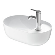 Duravit Luv lavabo à poser 42x27 cm, blanc/blanc, avec trop-plein, sans trou robinet, avec trop-plein lavabo