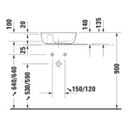 Duravit Luv lavabo à poser 42x27 cm, blanc/blanc, avec trop-plein, sans trou robinet, avec trop-plein lavabo-4