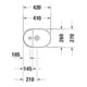 Duravit Luv lavabo à poser 42x27 cm, blanc/blanc, avec trop-plein, sans trou robinet, avec trop-plein lavabo-5