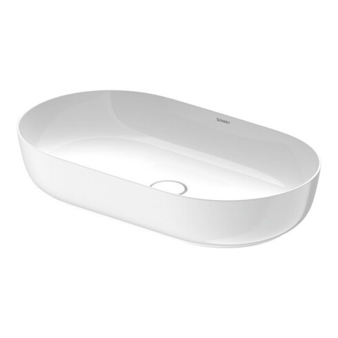 Duravit Luv Lavabo à poser 70x40 cm, blanc/blanc, sans trop-plein, sans trou robinetterie