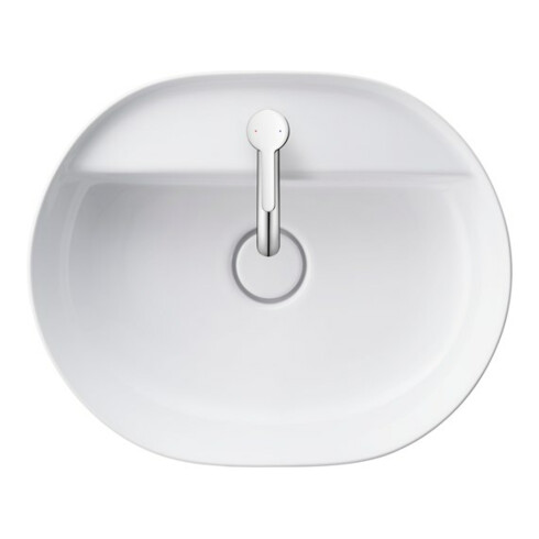 Duravit Luv vasque à poser 50x35 cm, blanc, avec trop-plein, sans trou de robinetterie