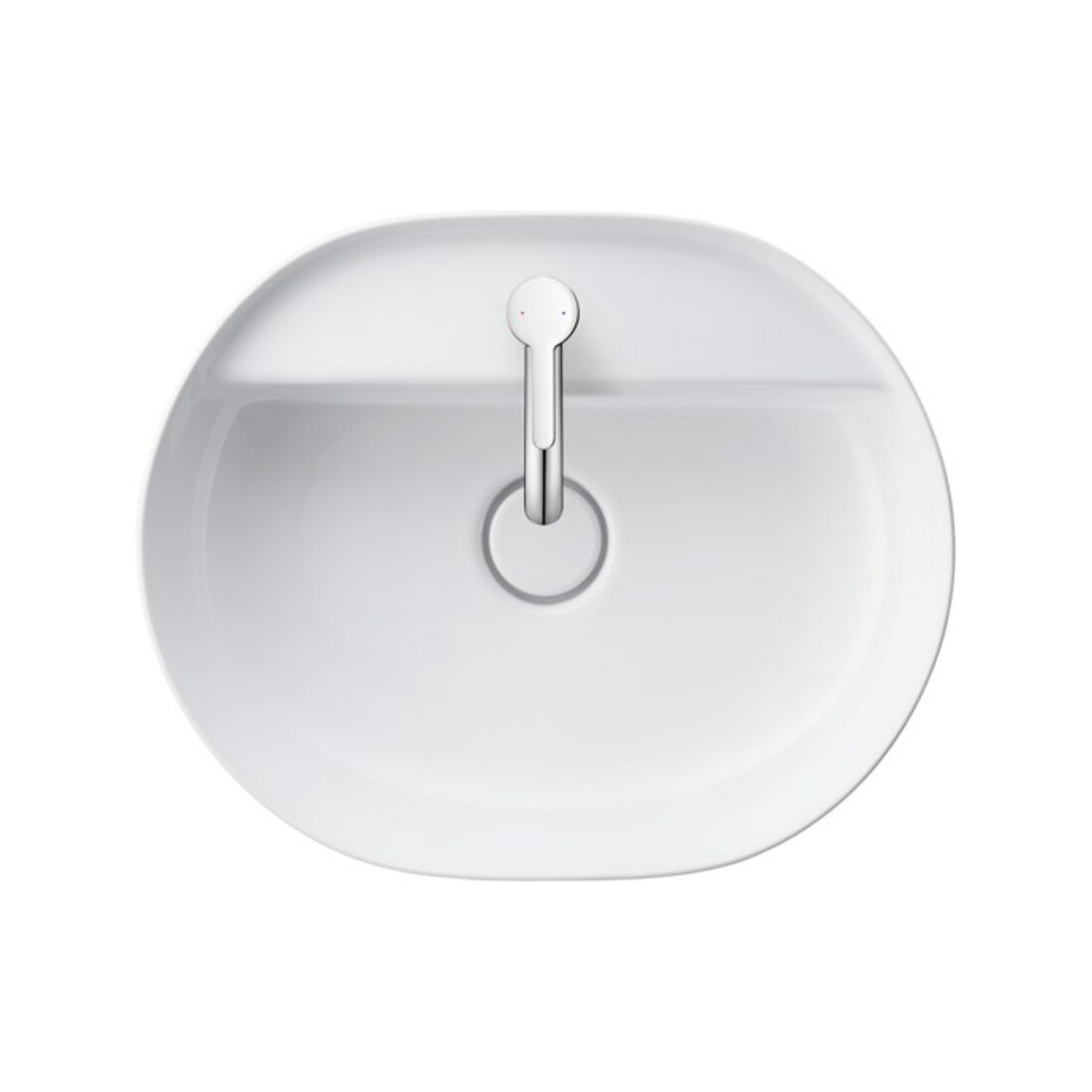 Duravit Luv vasque à poser 50x35 cm, blanc, avec trop-plein, sans trou de robinetterie