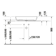 Duravit Luv Vasque à poser 70x40 cm, fermée, sans trop-plein, blanc/blanc-5
