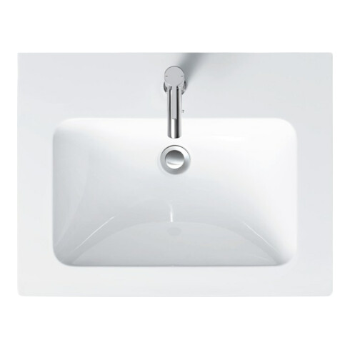 Duravit Me by Starck Meuble lavabo 63x49 cm, blanc, m HL, ÜL, plan robinetterie