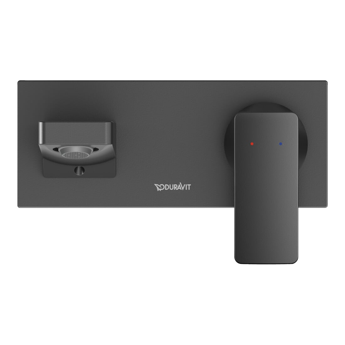 Duravit Manhattan Set de montage lavabo encastré mitigeur 1 trou, A 189 mm, sans tirette, noir mat