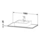 Duravit Massivholzkonsole XSquare 100x55cm, Amerik. Nussb, m 1 Ausschnitt