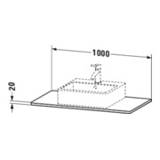 Duravit Massivholzkonsole XSquare 100x55cm, Amerik. Nussb, m 1 Ausschnitt-4