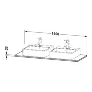 Duravit Massivholzkonsole XSquare 140x55cm, Ami. Nb, m 2 Auss., B beids.-4