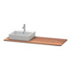 Duravit Massivholzkonsole XSquare 140x55x2cm, m 1 AS, AS li, Amerik. Nussb-1