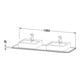 Duravit Massivholzkonsole XSquare 160x55cm, Ami. Nb, m 2 Auss., B beids.