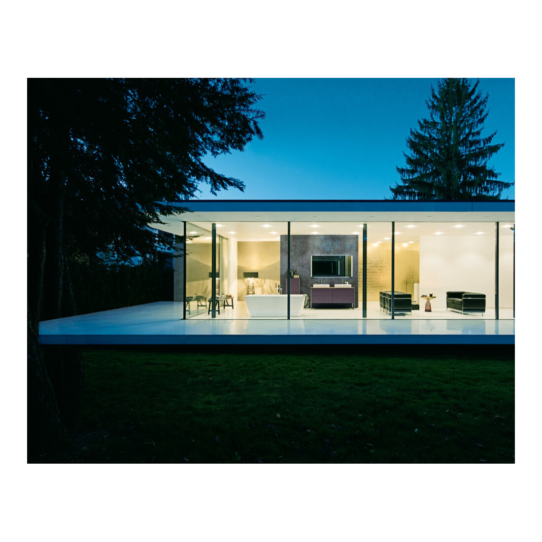 Duravit Massivholzkonsole XSquare 160x55cm, Ami. Nb, m 2 Auss., B beids.