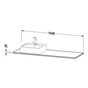 Duravit Massivholzkonsole XSquare 160x55x2cm, m 1 AS, B re, Amerik. Nussb-5