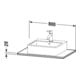 Duravit Massivholzkonsole XSquare 80x55cm, Amerik. Nussb, mit 1 Ausschnitt-3