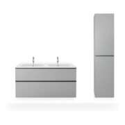 Duravit Me by Starck meuble double vasque 130x49 cm, sans robinetterie, avec trop-plein, blanc brillant-2