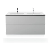 Duravit Me by Starck meuble double vasque 130x49 cm, sans robinetterie, avec trop-plein, blanc brillant-5