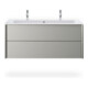 Duravit Me by Starck meuble lavabo 123x49 cm, 2 trous, avec trop-plein, blanc satiné-1