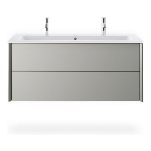 Duravit Me by Starck meuble lavabo 123x49 cm, 2 trous, avec trop-plein, blanc satiné