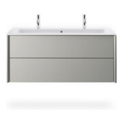 Duravit Me by Starck meuble lavabo 123x49 cm, 2 trous, avec trop-plein, blanc satiné