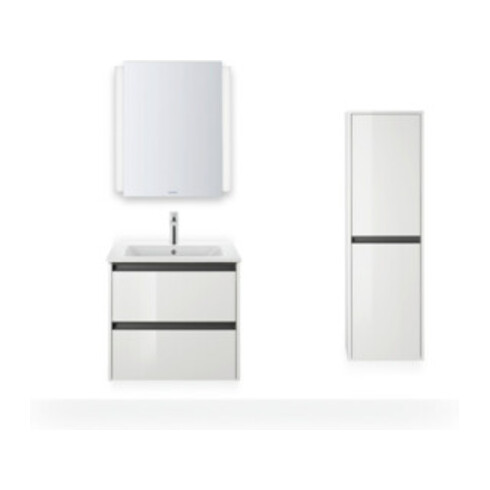 Duravit Me by Starck Meuble lavabo 63x49 cm, blanc, m HL, ÜL, plan robinetterie