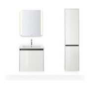 Duravit Me by Starck Meuble lavabo 63x49 cm, blanc, m HL, ÜL, plan robinetterie-2