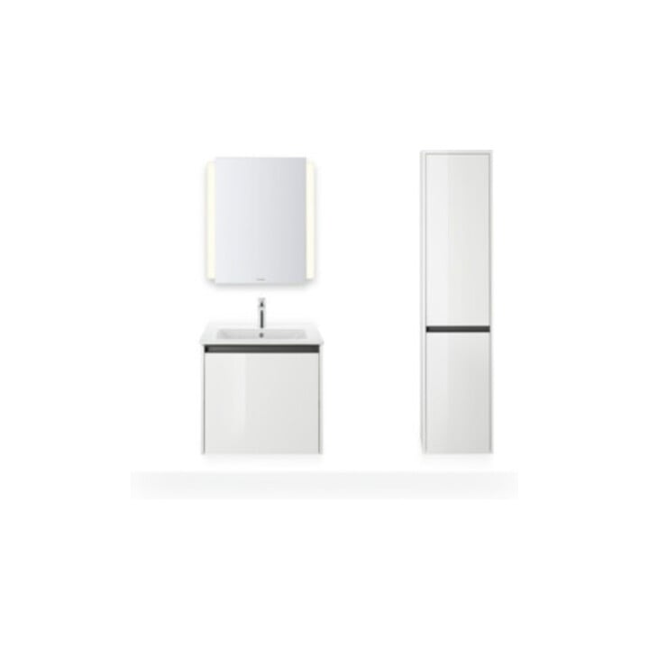 Duravit Me by Starck Meuble lavabo 63x49 cm, blanc, m HL, ÜL, plan robinetterie