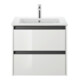 Duravit Me by Starck Meuble lavabo 63x49 cm, blanc, m HL, ÜL, plan robinetterie