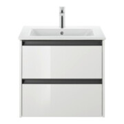 Duravit Me by Starck Meuble lavabo 63x49 cm, blanc, m HL, ÜL, plan robinetterie-4