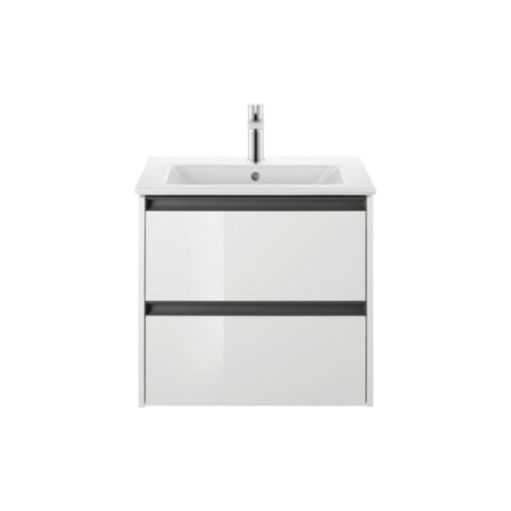 Duravit Me by Starck Meuble lavabo 63x49 cm, blanc, m HL, ÜL, plan robinetterie