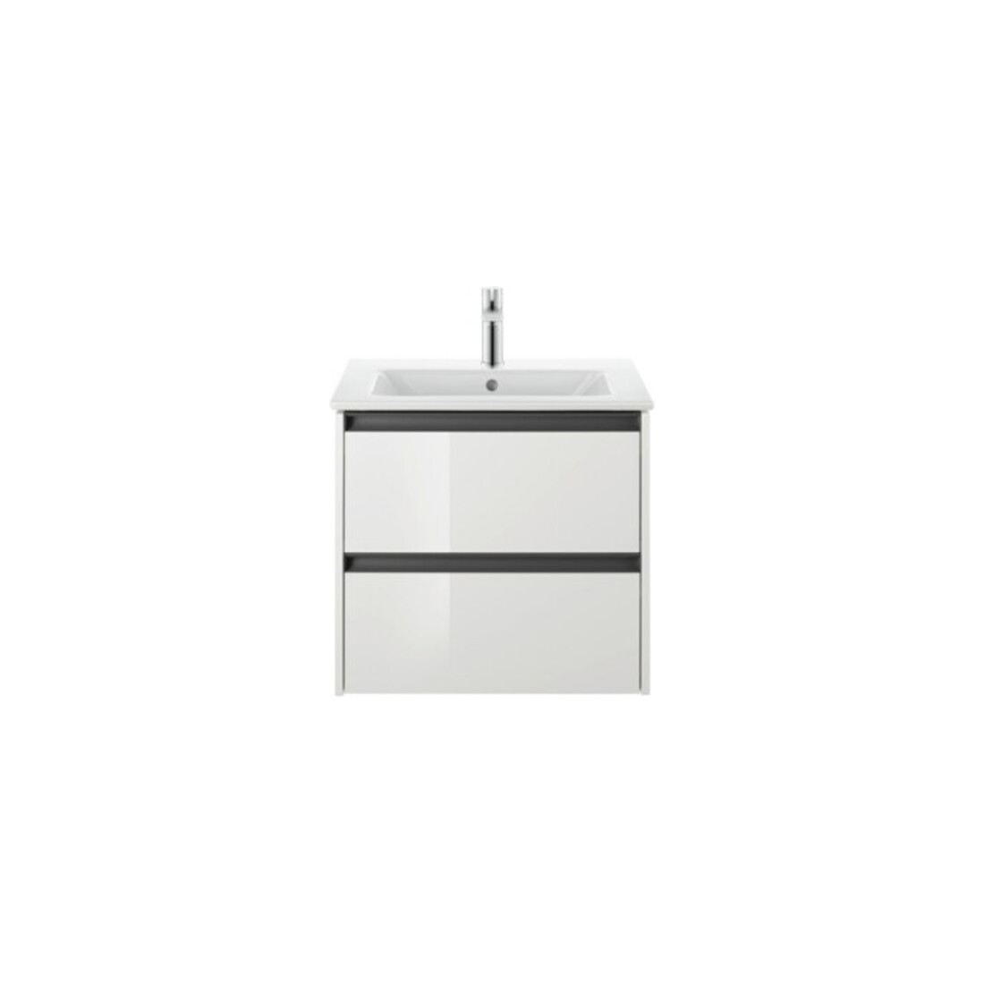 Duravit Me by Starck Meuble lavabo 63x49 cm, blanc, m HL, ÜL, plan robinetterie