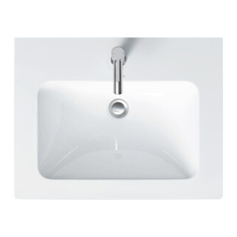 Duravit Me by Starck Meuble lavabo 63x49 cm, blanc, m HL, ÜL, plan robinetterie