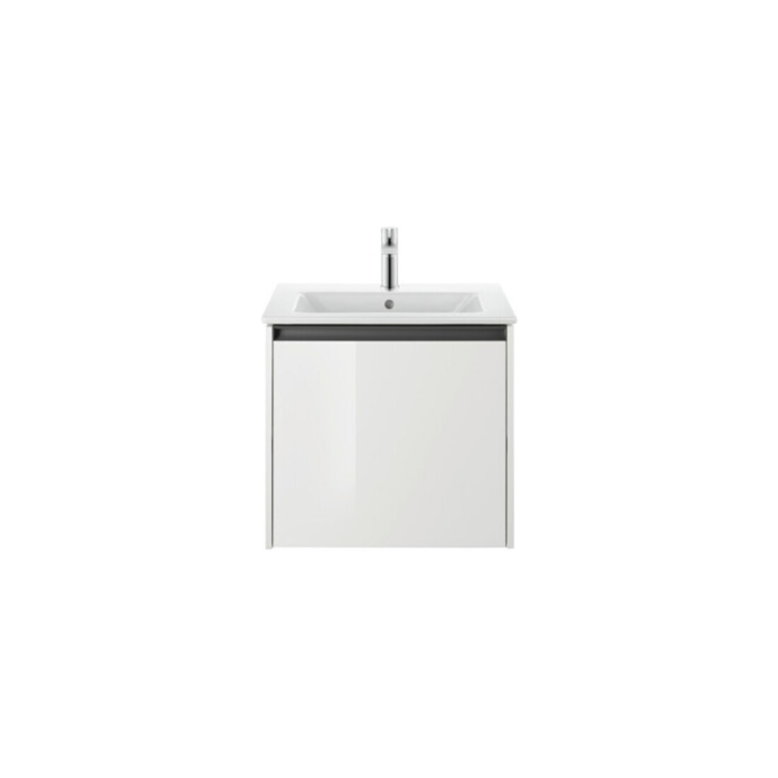 Duravit Me by Starck Meuble lavabo 63x49 cm, blanc, m HL, ÜL, plan robinetterie