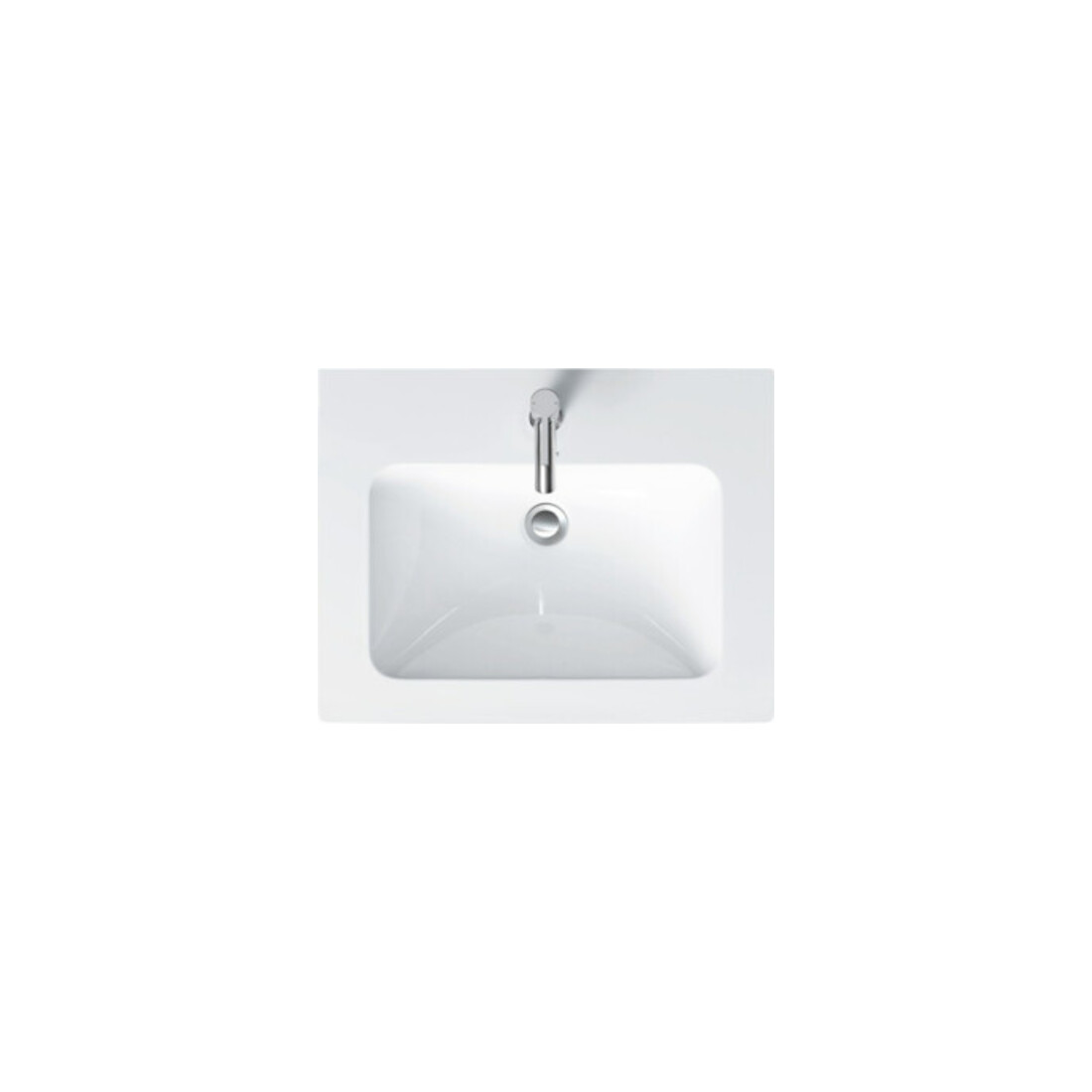 Duravit Me by Starck Meuble lavabo 63x49 cm, blanc, m HL, ÜL, plan robinetterie