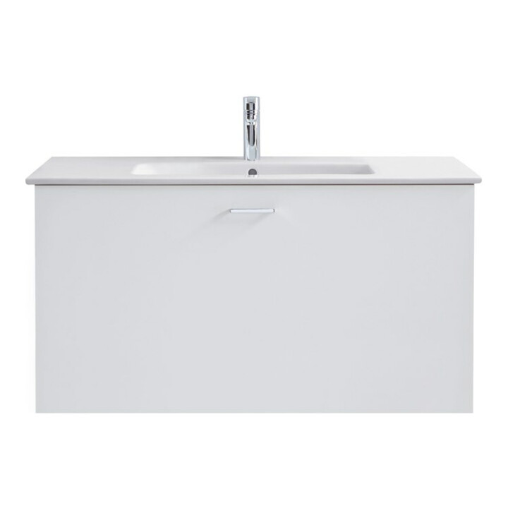 Duravit Me by Starck Meuble lavabo 83x49 cm, blanc, m HL, ÜL, plan robinetterie