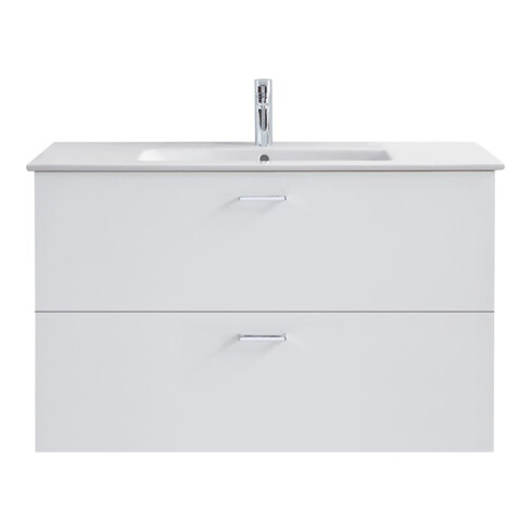 Duravit Me by Starck Meuble lavabo 83x49 cm, blanc, m HL, ÜL, plan robinetterie