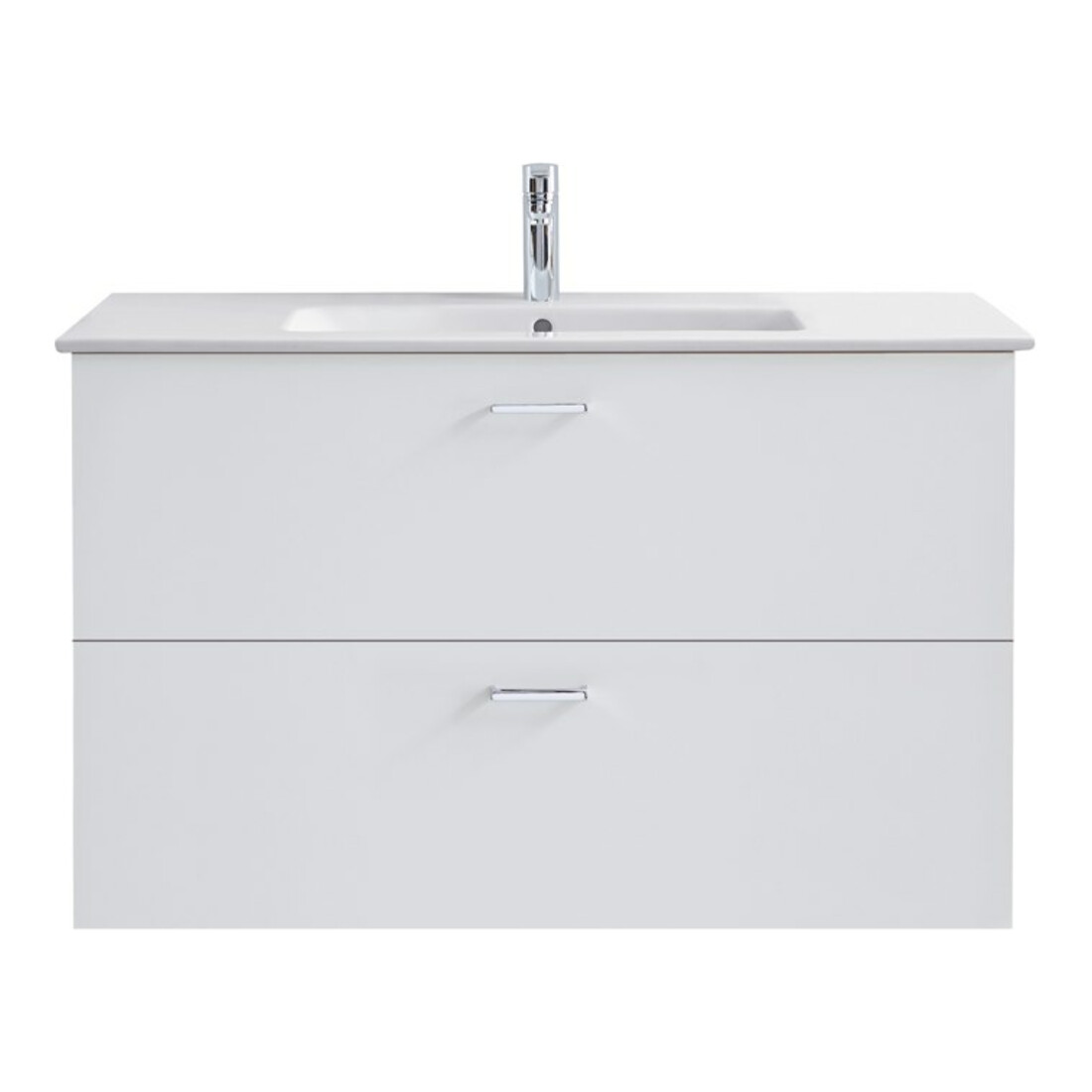 Duravit Me by Starck Meuble lavabo 83x49 cm, blanc, m HL, ÜL, plan robinetterie
