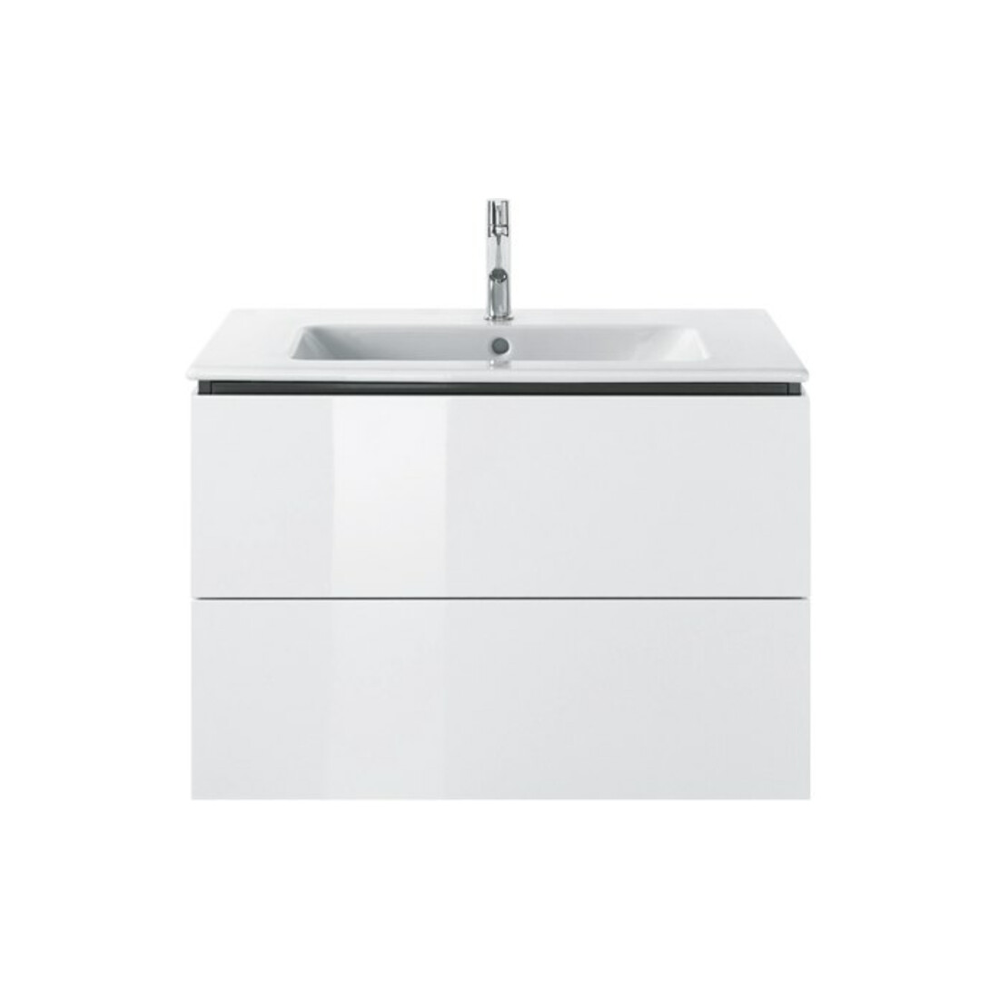 Duravit Me by Starck Meuble lavabo 83x49 cm, blanc, m HL, ÜL, plan robinetterie