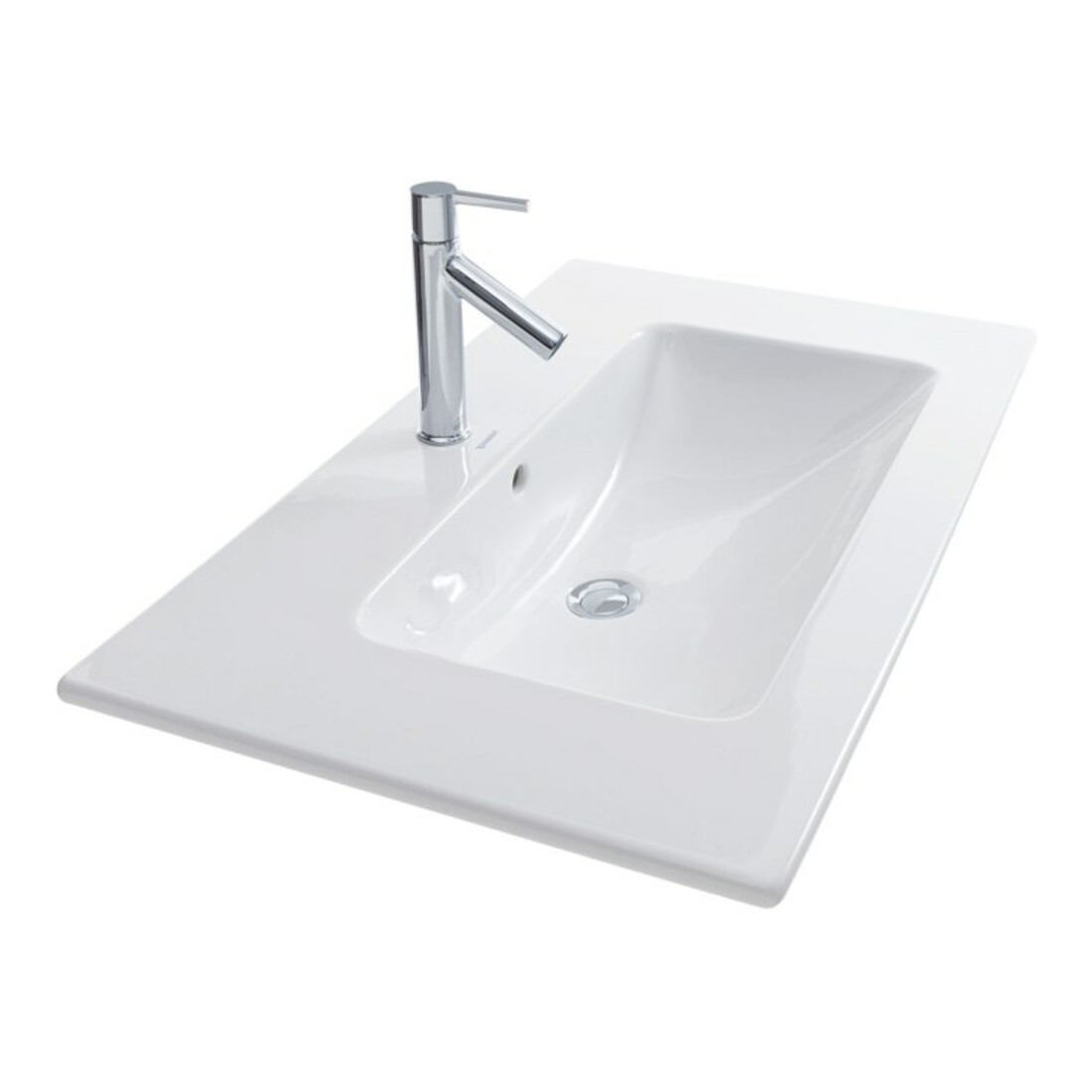 Duravit Me by Starck Meuble lavabo 83x49 cm, blanc, m HL, ÜL, plan robinetterie