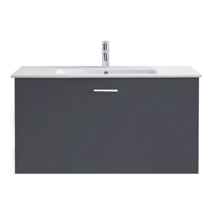 Duravit Me by Starck Meuble lavabo 83x49 cm, blanc, m HL, ÜL, plan robinetterie