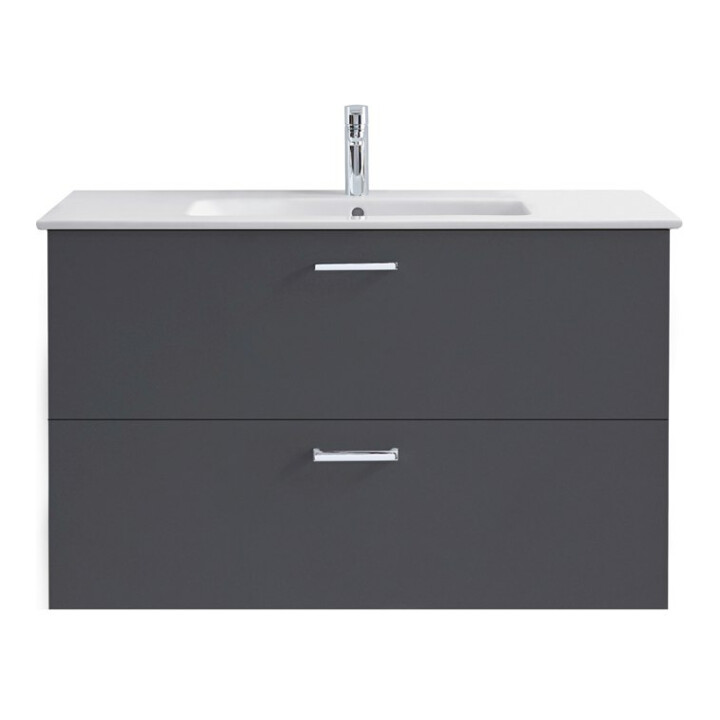 Duravit Me by Starck Meuble lavabo 83x49 cm, blanc, m HL, ÜL, plan robinetterie
