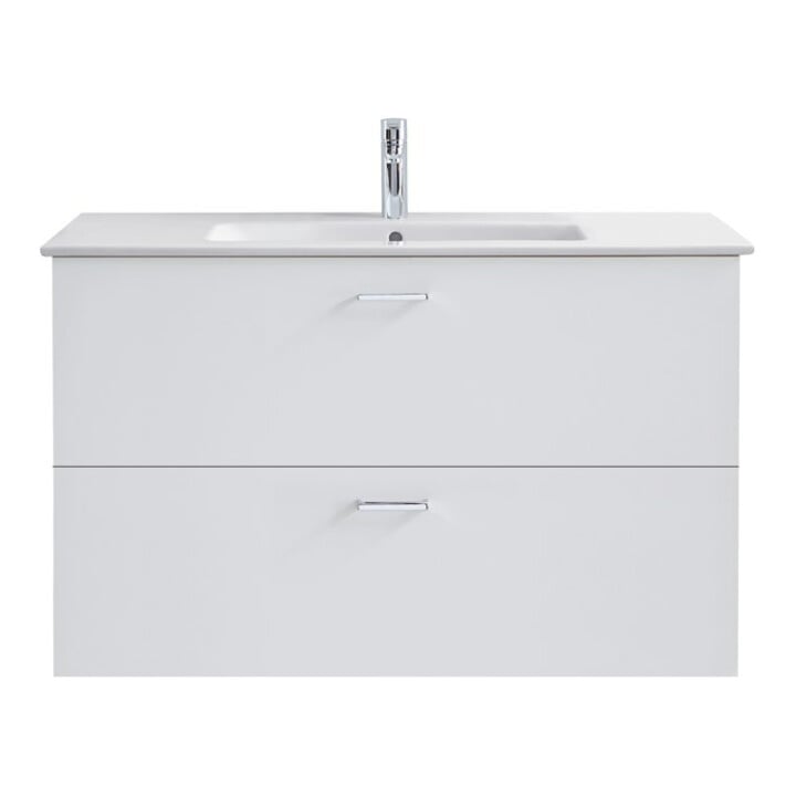 Duravit Me by Starck Meuble lavabo 83x49 cm, blanc, m HL, ÜL, plan robinetterie