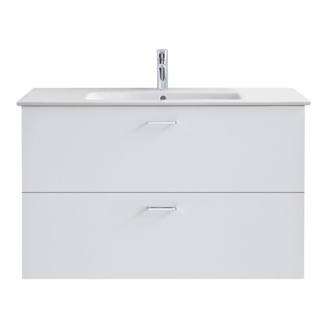 Duravit Me by Starck Meuble lavabo 83x49 cm, blanc, m HL, ÜL, plan robinetterie